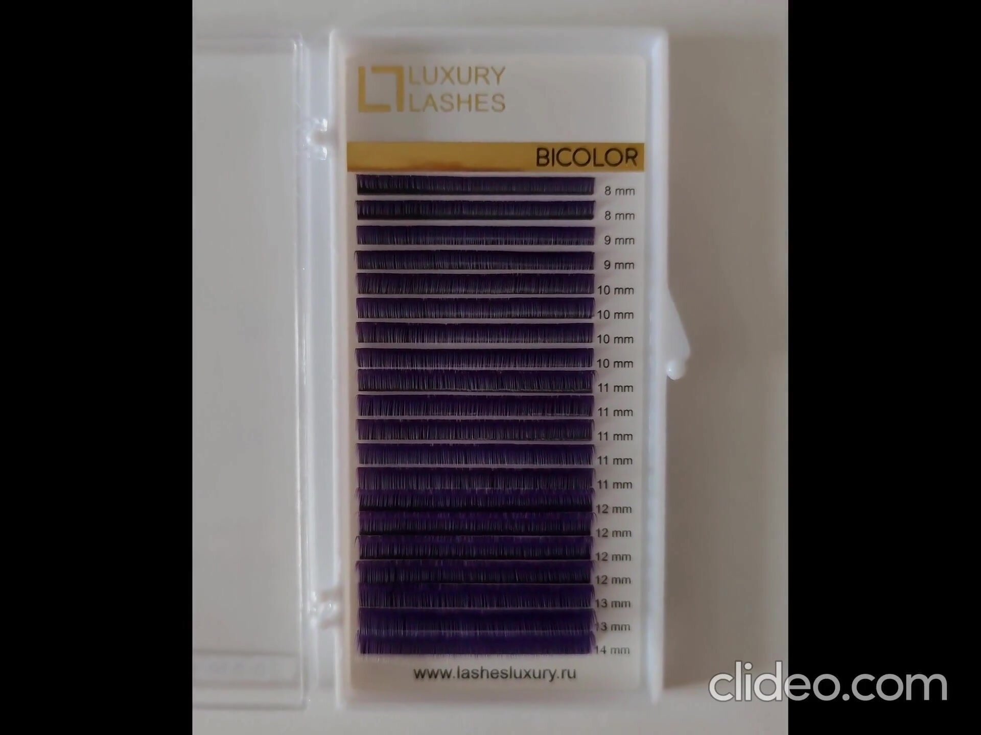 Luxury Lashes Ресницы для наращивания фиолетовые mix изгиб D 0.10 8-14, 20 линий — фото 1