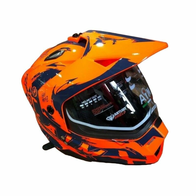 Шлем детский AiM JK802Y Orange/Blue, Y/M