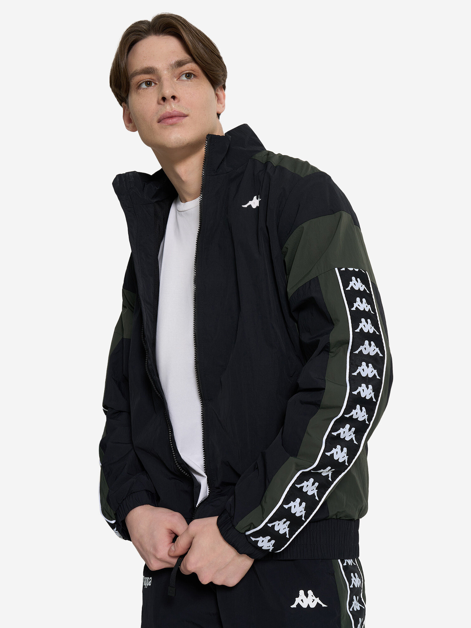Ветровка Kappa Authentic Men's Woven Tracktop, размер 48/50, черный