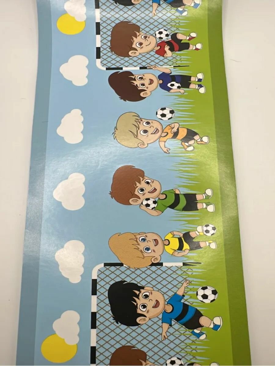 Бордюр бумажный широкий для обоев детский 8 см 20 лент по 70 см