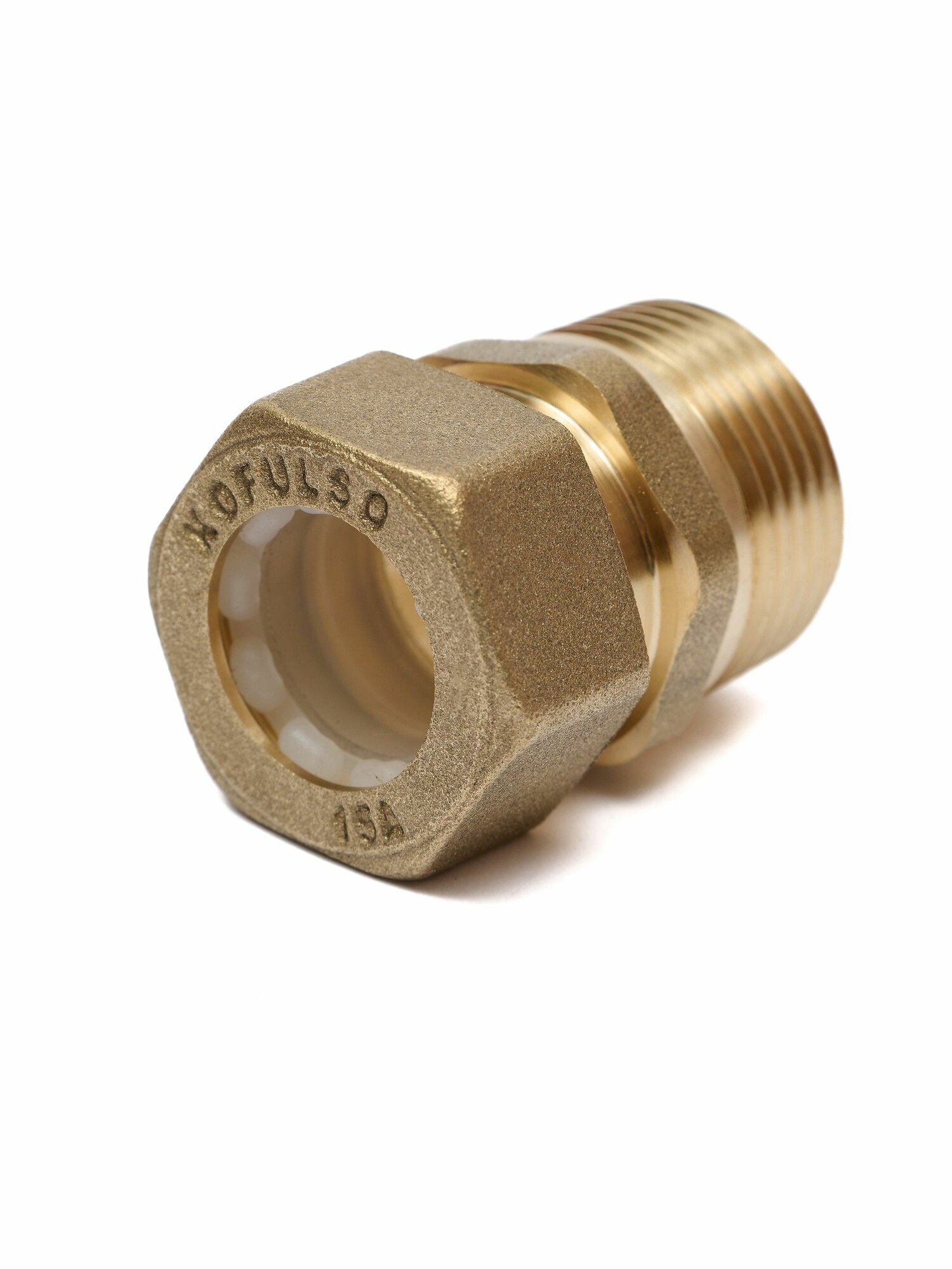 Муфта BC 15*3/4" с наружней резьбой 3/4 дюйма (папа) для гофрированной трубы 15 мм - фитинг KOFULSO 2 штуки