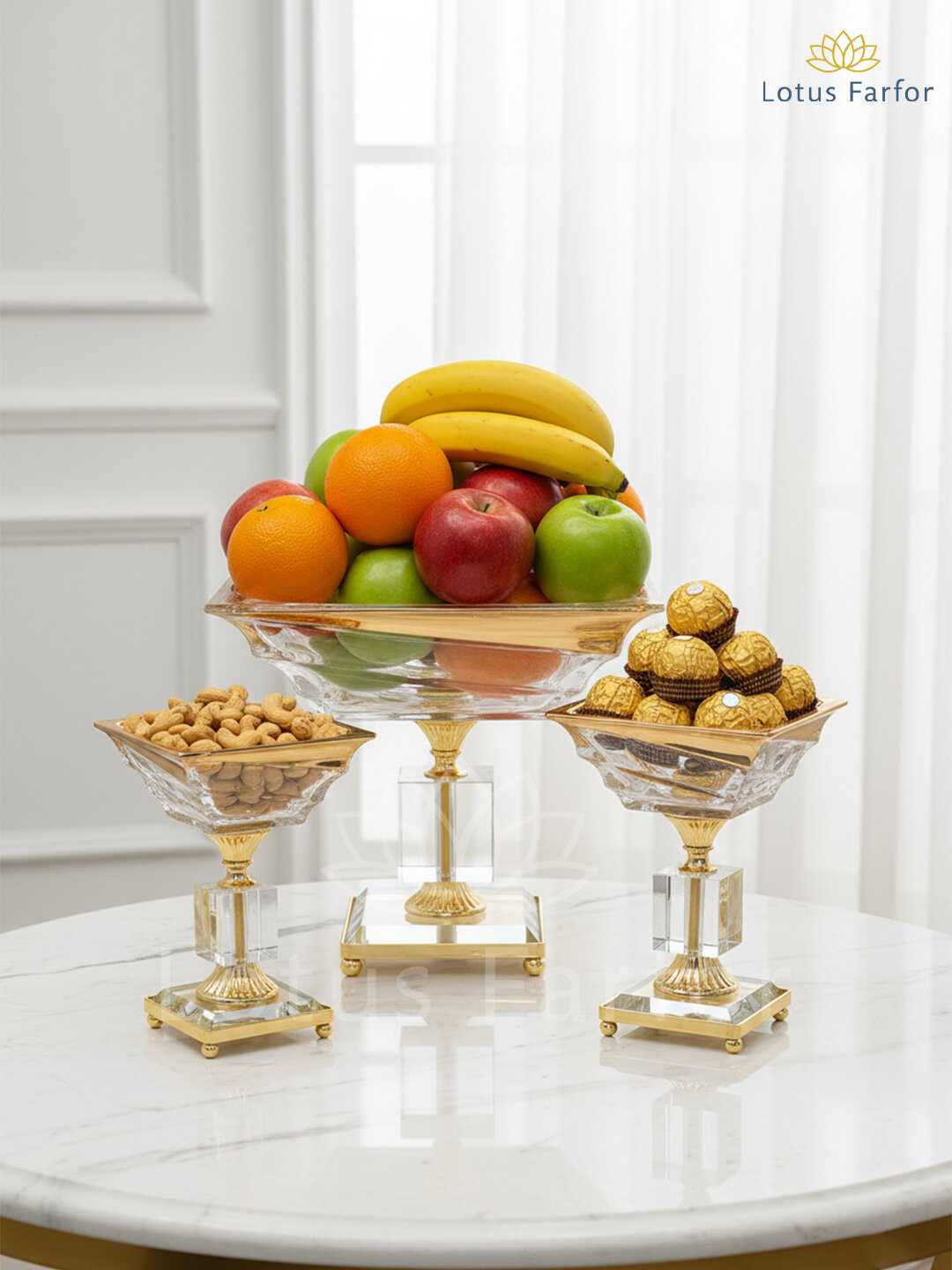 Богема, богемская ваза для сладостей, богемная коллекция посуды, набор богемной посуды