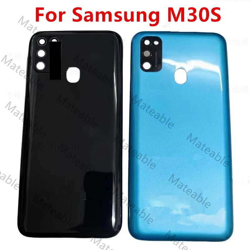 Корпус Samsung Galaxy M30S M307 черный, задняя крышка с камерой