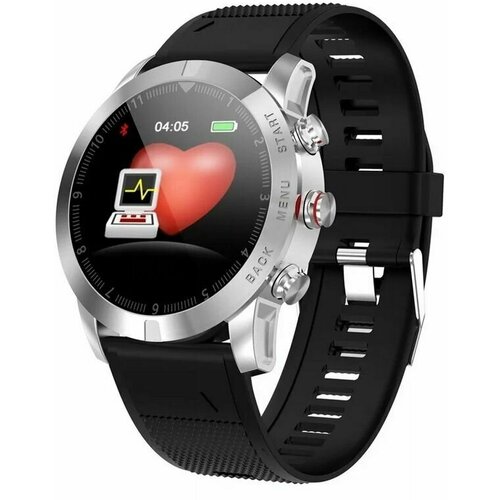 Умный фитнес-браслет WearHealth S10 Смарт-часы для спорта С измерением давления С пульсометром С шагомером Серебристый чёрный 297000₽