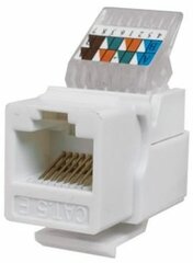 Keystone Jack 8P8C (RJ-45), UTP, Cat.5e. заделка без инструмента, белый | код 10-0312 | SUPRLAN ( 1шт. )