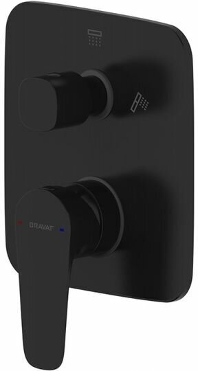 Смеситель для душа Bravat Source Black PB8173218BW-2-ENG черный - фотография № 6