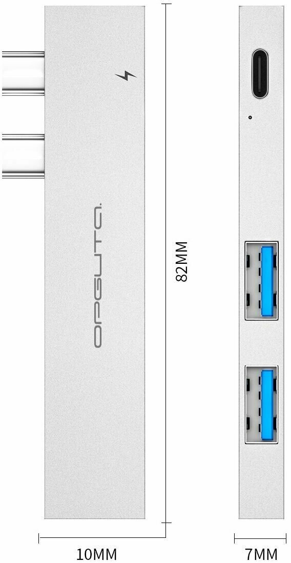 Орбита OT-PCR24 концентратор USB 20 (2*USB+Type-C)