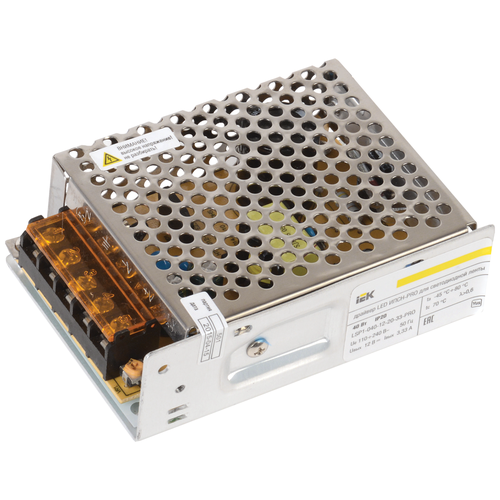 Драйвер LED ипсн-pro 40Вт 12 В блок - клеммы IP20 IEK