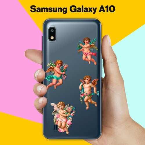 Силиконовый чехол на Samsung Galaxy A10 Ангелочки / для Самсунг Галакси А10 силиконовый чехол ангелочки на samsung galaxy a10