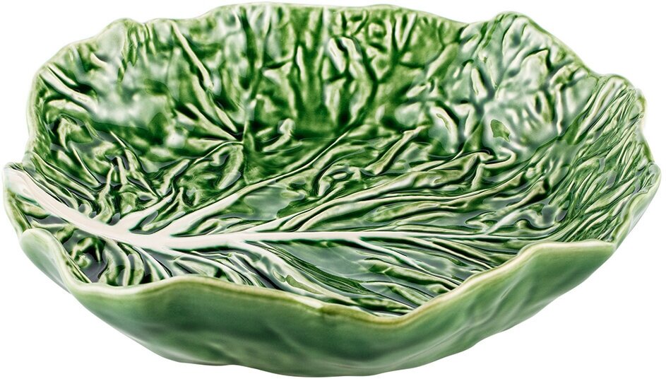 Салатник Bordallo Pinheiro Cabbage Natural 35,5x32,5x7,8 см - фото №6