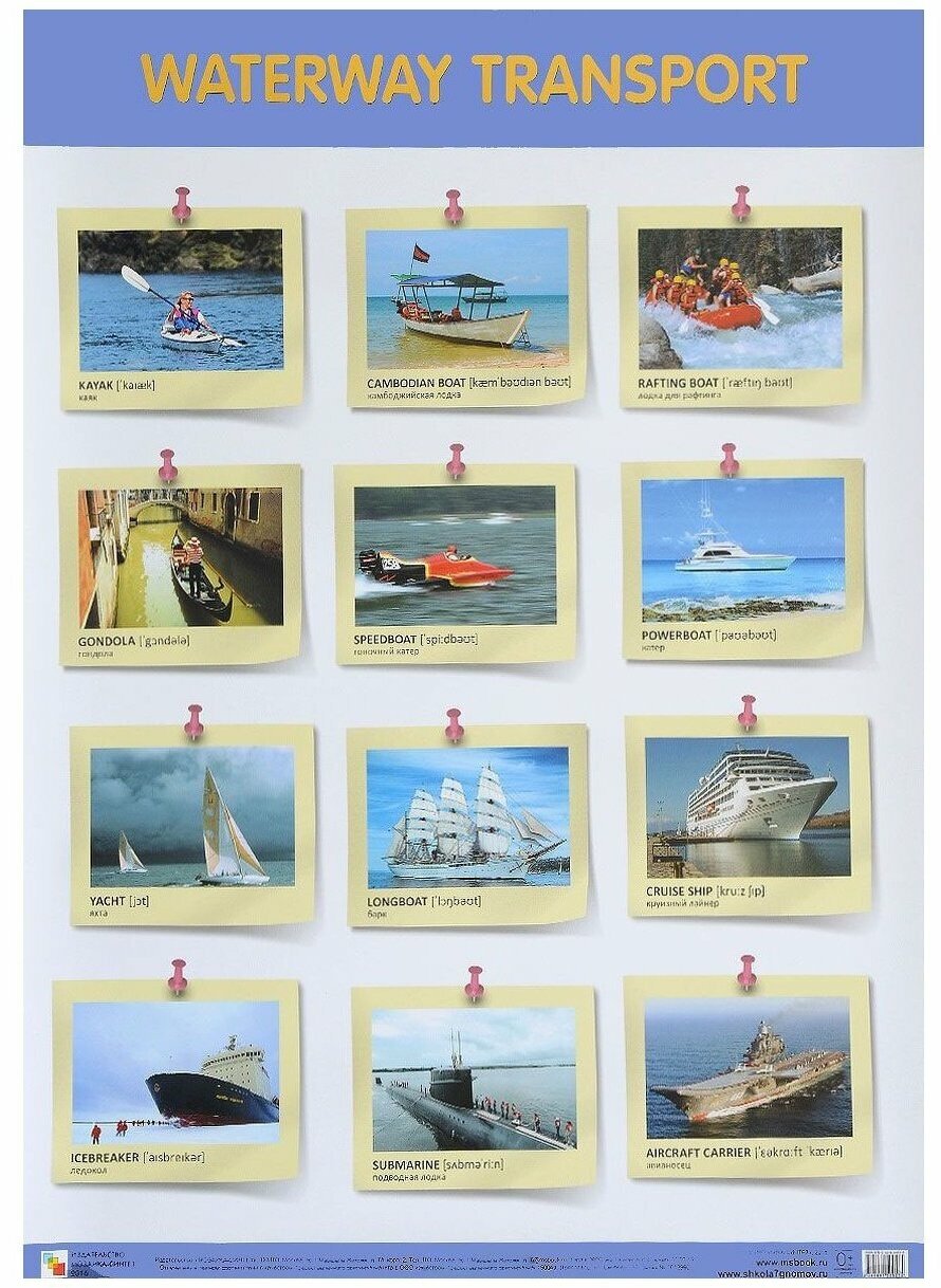 Плакаты Мозаика-Синтез Waterway Transport, Водный транспорт, 45х60 см
