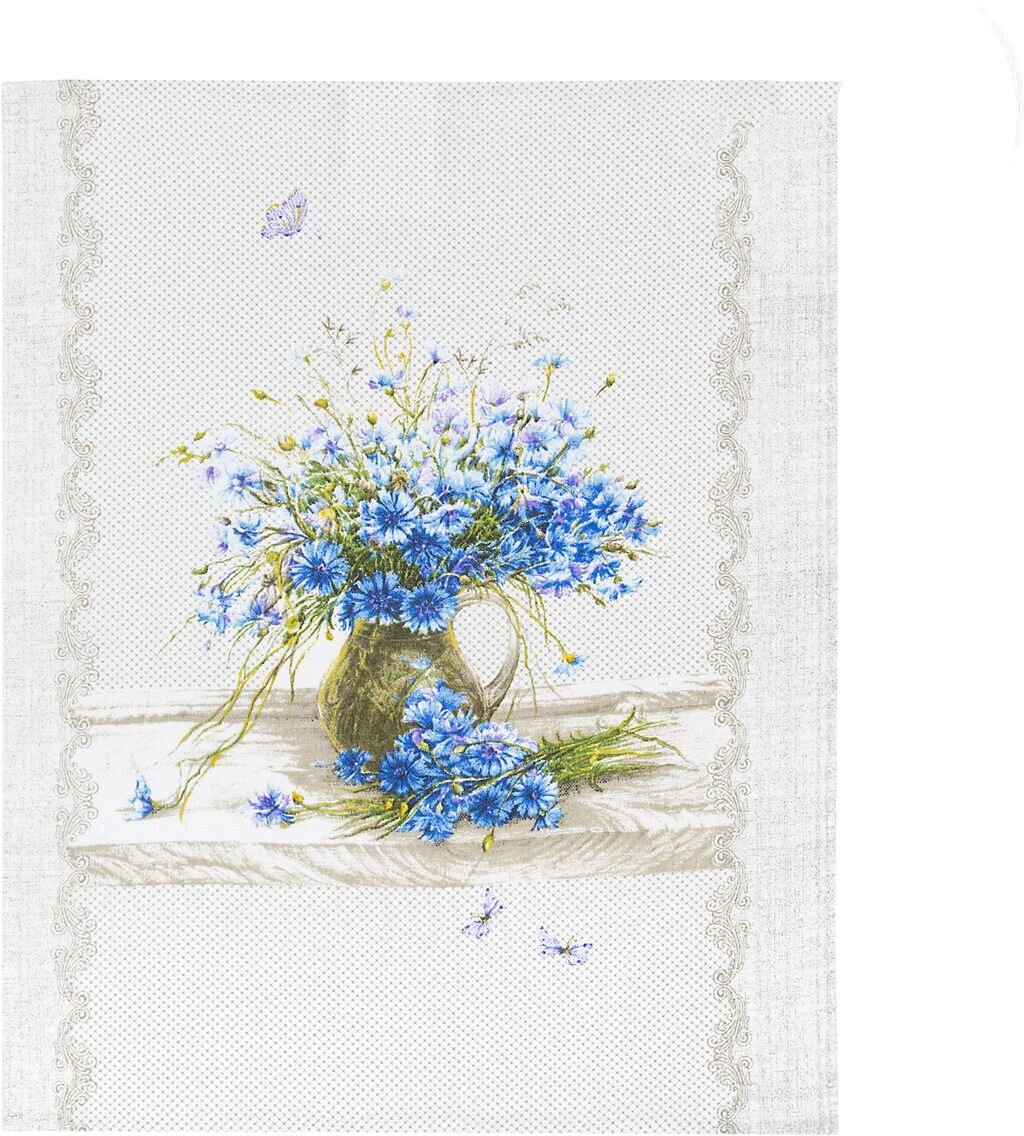 Набор кухонных полотенец «Полевые цветы» - рогожка (3шт - 45*60см), АртПостель, цветы, 8 марта