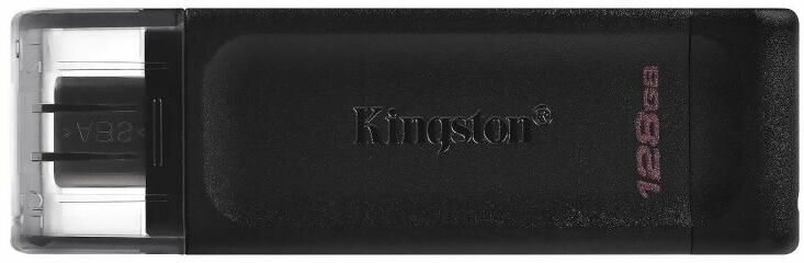 Карта памяти USB-С 3.2 128 Gb Kingston DataTraveler 70 в блистере <черный>