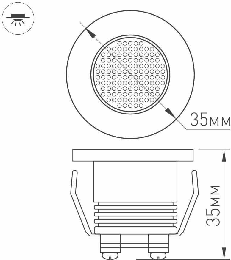 Arlight Светодиодный светильник Ltm-r35wh 1W Day White 30deg 020752 . - фотография № 4