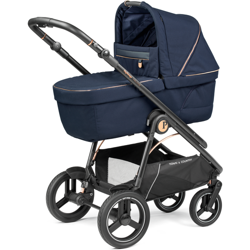 Универсальная коляска Peg-Perego Veloce TC 2 в 1, Blue shine, цвет шасси: черный