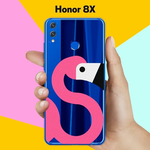 Силиконовый чехол Фламинго на Honor 8X