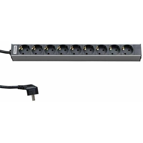 Блок розеток SHT19-9SH-25EU для шкафов 19дюйм горизонт 9 универс розеток 16А шнур 25м Hyperline 26449 7948₽