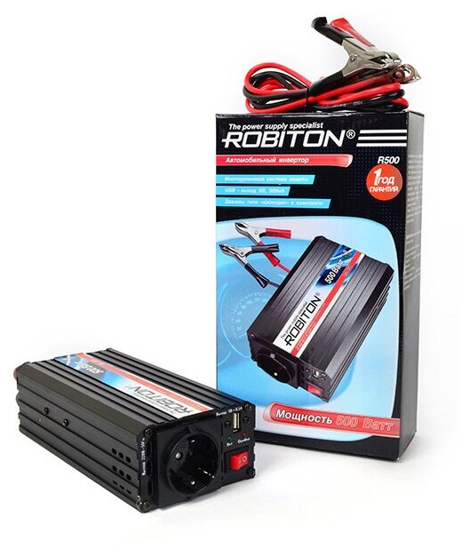Robiton Автоинвертор 12В/24В-220В 500W Robiton R500
