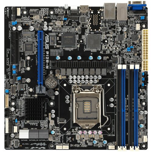 Материнская плата ASUS P12R-M /SP XEON, C252, MICROATX,4DIMM , VERTICAL, ASMB10 (90SB09X0-M2UAY0)