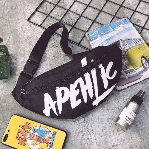 фото Сумка поясная gh, джут, черный