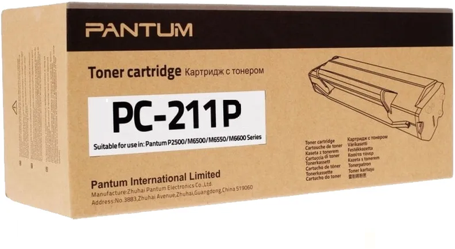 Тонер-картридж Pantum PC-211P для устройств P22xx/P25xx/M65xx/M66xx (1600 стр.)(PC-211EV)