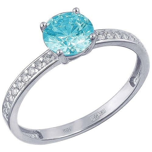 фото Эстет кольцо с 19 фианитами из белого золота 01к2210883-1, размер 18