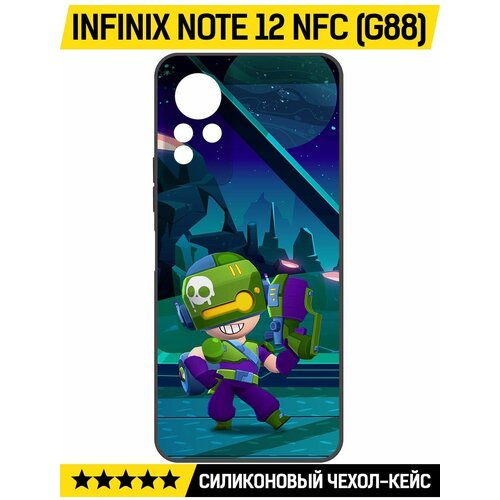 Чехол-накладка Krutoff Soft Case Brawl Stars - Контрабандистка Пенни для INFINIX Note 12 NFC (G88) черный чехол накладка krutoff soft case brawl stars v8 бит для infinix note 12 nfc g88 черный