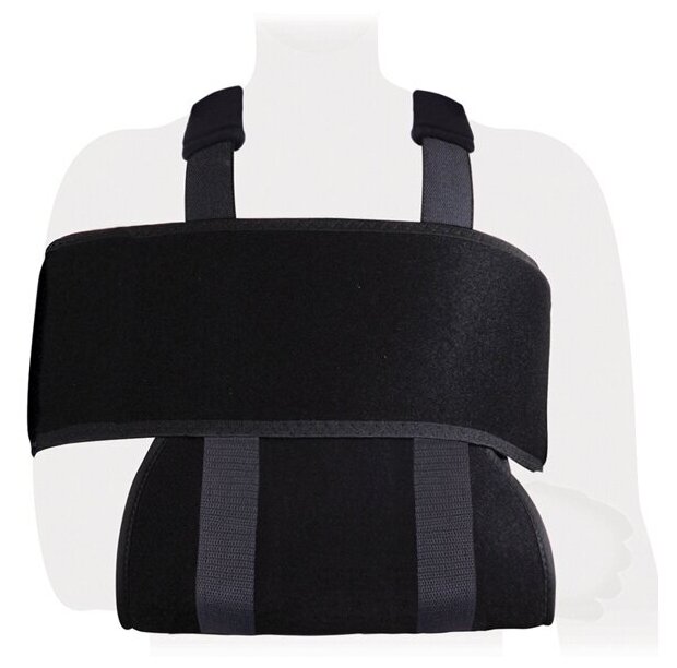 Бандаж на плечевой сустав (повязка Дезо) Экотен ФПС-01, регулировка длины лямок, Размер S, Черный