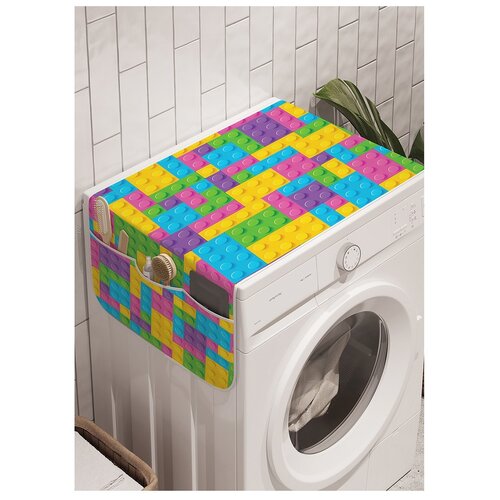 фото Органайзер для хранения "красочное лего" на стиральную машину, 45x120 см ambesonne