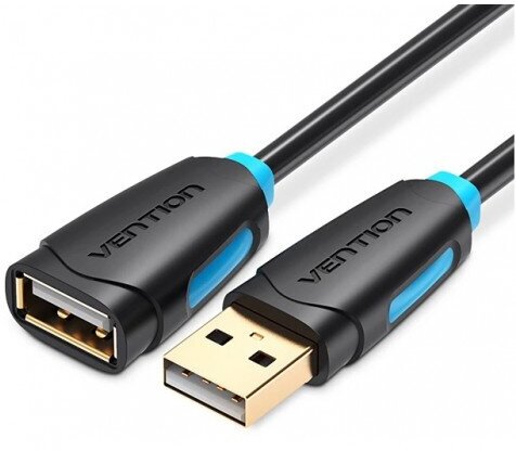 Vention USB 2.0 Type-AM - USB 2.0 Type-AF 3м Кабель-удлинитель Vention USB 2.0 AM/AF - 3м Черный