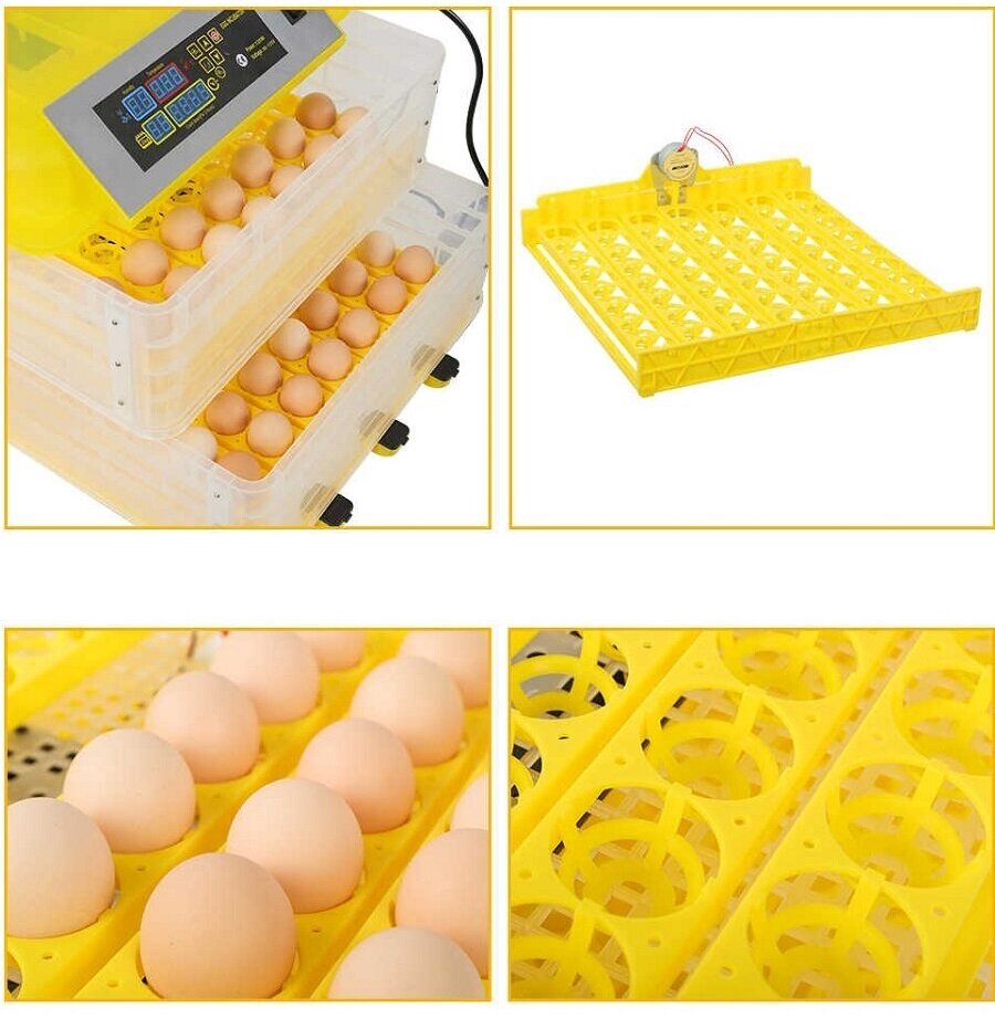 Инкубатор для яиц, автоматический, куриный, домашний, на 56 яиц с автоповоротом, 12/220 вт. - фотография № 5