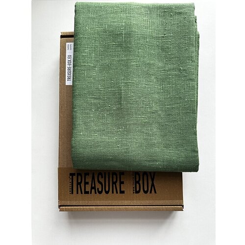 Льняная скатерть, 143 х 250 см, 100% лён, в подарочной коробке крафт, ID: 15C255