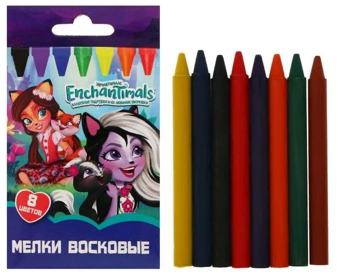 Мелки восковые Enchantimals, 8 цветов Centrum 90098