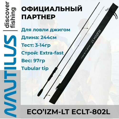 Спиннинг Nautilus Eco'izm-LT ECLT-802L 244см 3-14гр