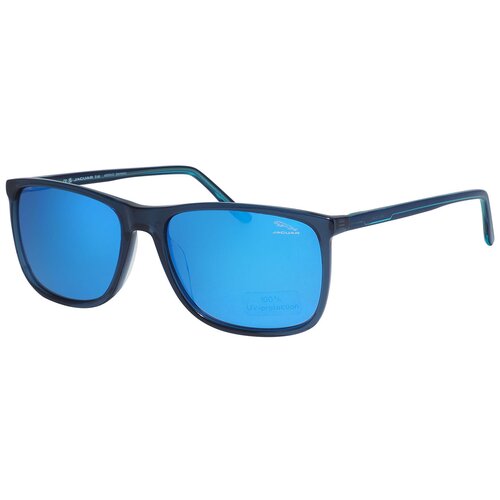 Солнцезащитные очки Jaguar, прямоугольные, оправа: пластик, для мужчин, синий