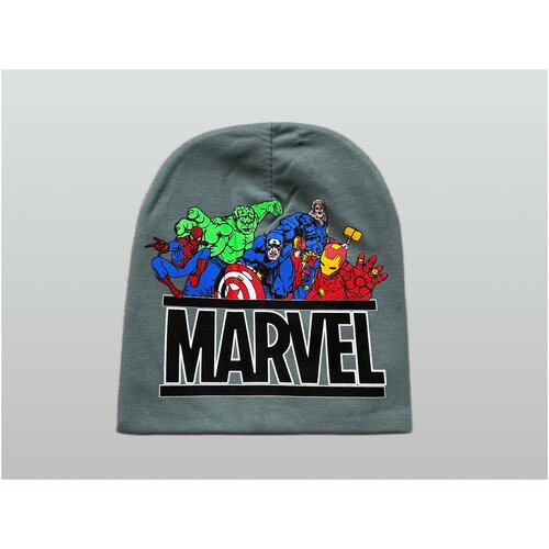 Шапка  демисезонная, хлопок, размер 54, голубой