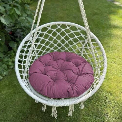 Круглая подушка для садовых качелей Билли, напольная сидушка 60D, бледно-розовая