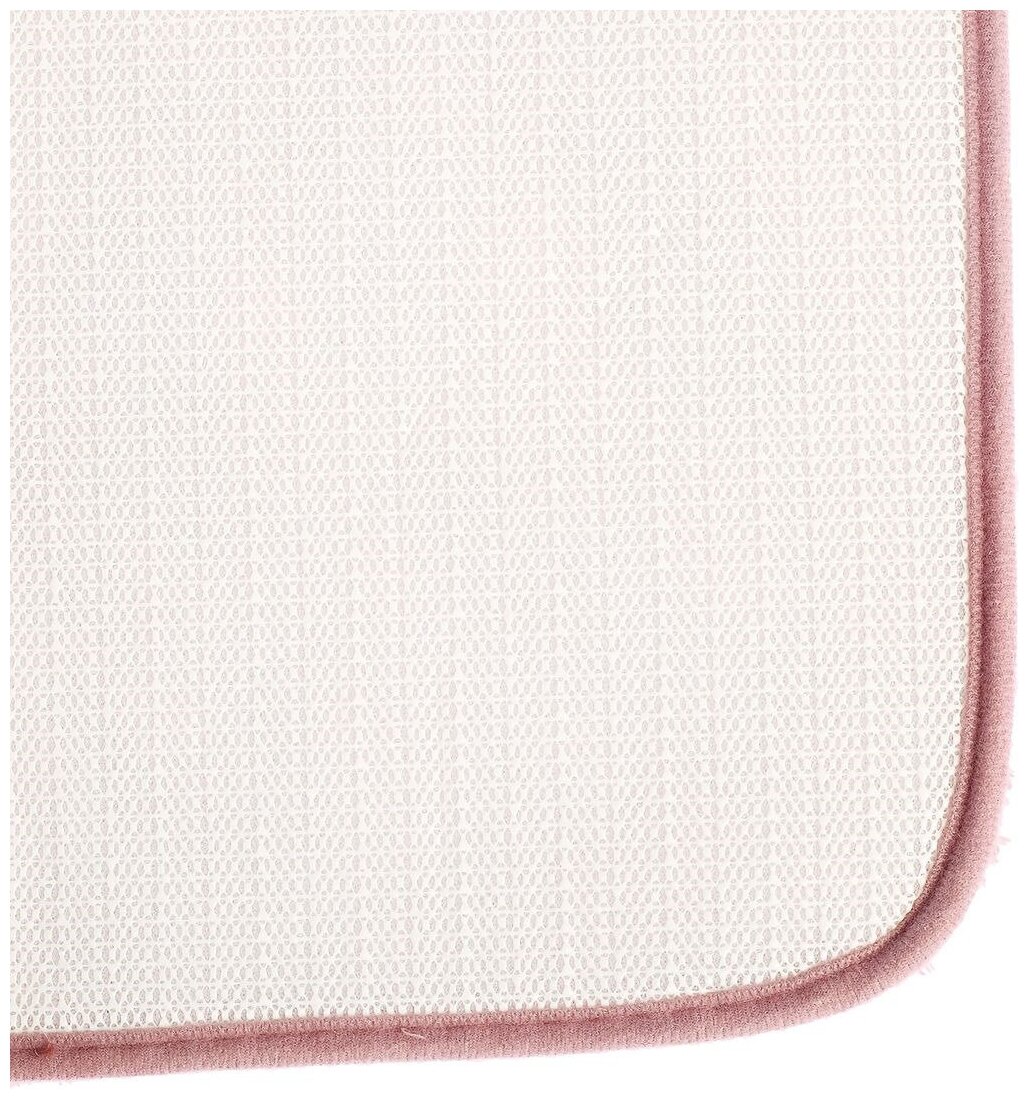 Набор ковриков для ванной и туалета Доляна «Пушистик», 2 шт: 38×40, 40×60 см, цвет розовый - фотография № 4