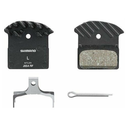 Тормозные колодки с радиатором Shimano для ДТ J05A, органика, пара, с пружин, с шплинтом для XTR M9000/XTR M980/DEORE XT M8100