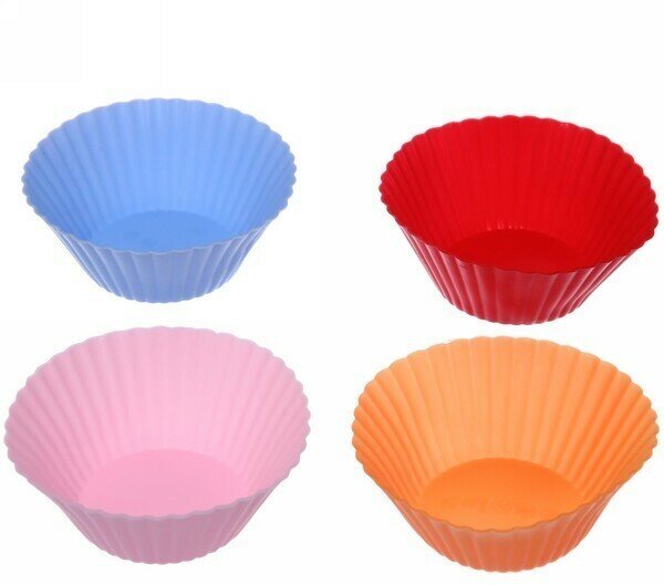 фото Форма силиконовая «Кекс» 4шт 7,5*3,3см