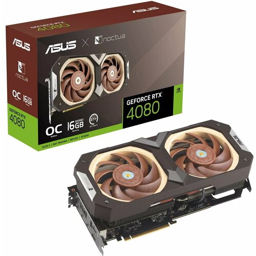 Видеокарта ASUS Noctua nVidia RTX 4080 16384 22400 256 RTL 90YV0IB2-M0NA00 28044400₽