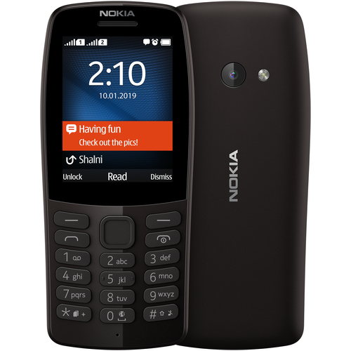 Мобильный телефон Nokia 210 Dual Sim черный моноблок 2Sim 2.4