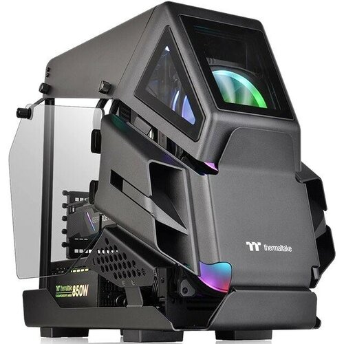 Thermaltake Корпус Minitower Thermaltake Micro Chassis AH T200 CA-1R4-00S1WN-00, mATX, черный (без БП) корпус thermaltake v150 tg ca 1r1 00s1wn 00 черный