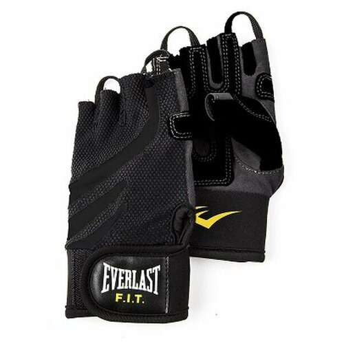 фото Перчатки для фитнеса fit weightlifting lxl черные/серые everlast