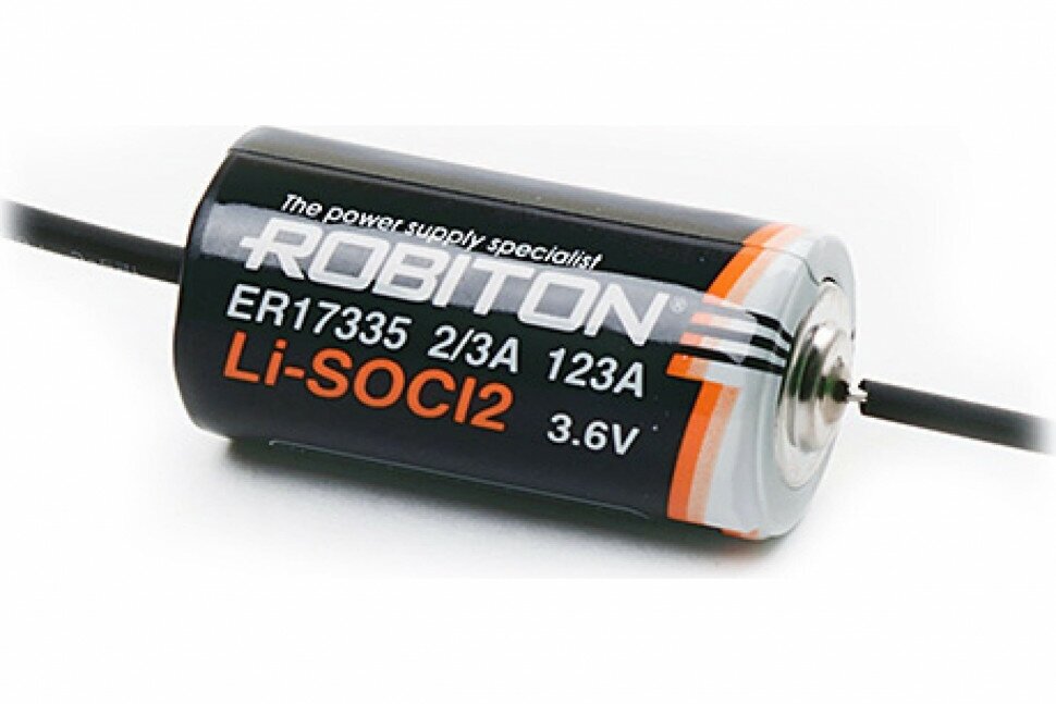 Батарейка ROBITON ER17335-AX с аксиальными выводами PH1, в упаковке: 1 шт.