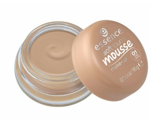 Essence Тональный мусс Soft touch mousse make-up, 16 г, оттенок: 01 matt sand, 1 шт.