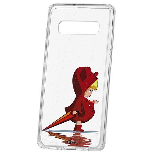 фото Чехол samsung s10 plus kruche print девочка с зонтом кruче