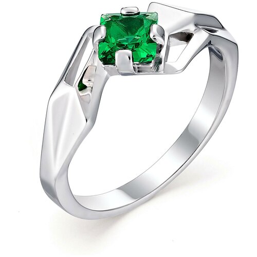 фото Алькор кольцо с 1 изумрудом из серебра 01-0577-00ни-00, размер 18.5