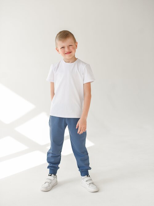 Школьные брюки джоггеры LikeRostik, размер 134, синий
