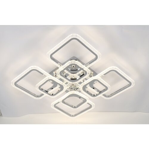 Светильник светодиодный LINVEL MS 1091/8 Инка Хром 176W 3000-6500K 21120Lm 580х580х120мм диммируемый с ПДУ